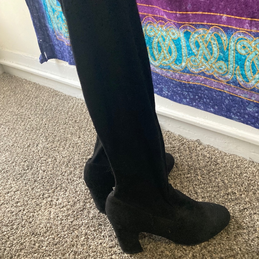 Over the knee high heel boots (black)